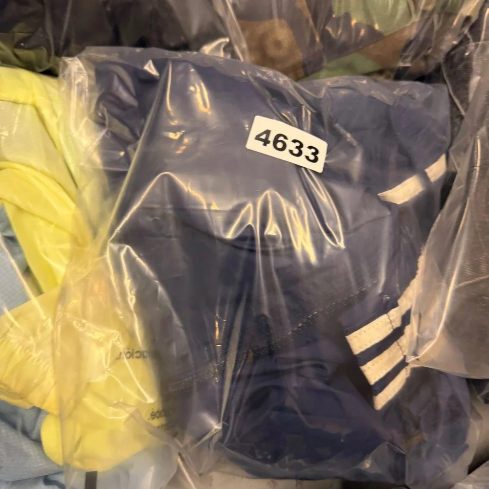 Adidas Vintage Navy Blue Three Stripe Hooded Windbreaker Track Jacket Full‎ Zip